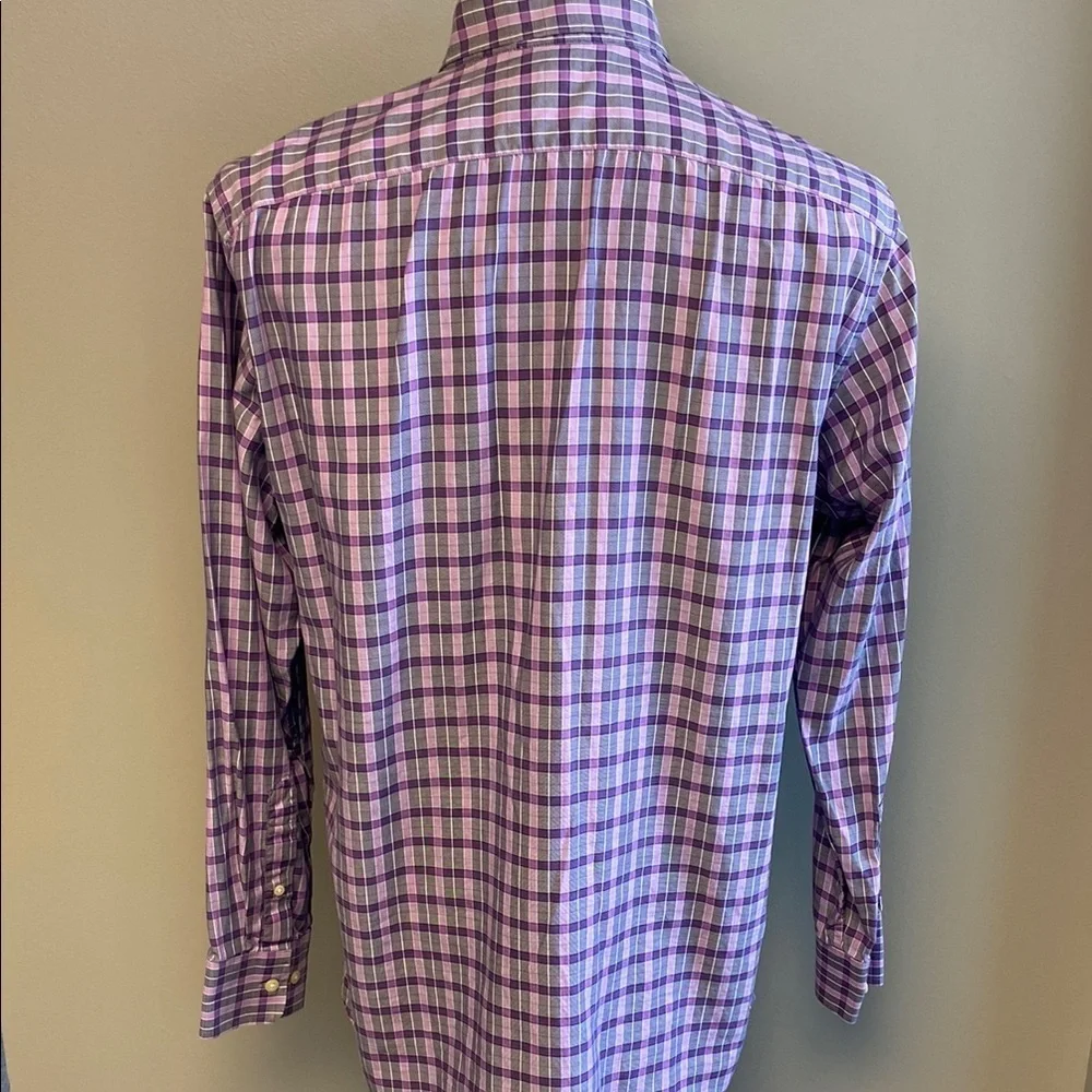 Banana Republic Purple Casual Button Down Shirt Lightweight Cotton (sz L)